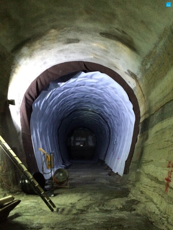 Epping to Chatswood Rail Link - Waterproofing Cross Passage with BluSeal VLDPE Tunnel Liner