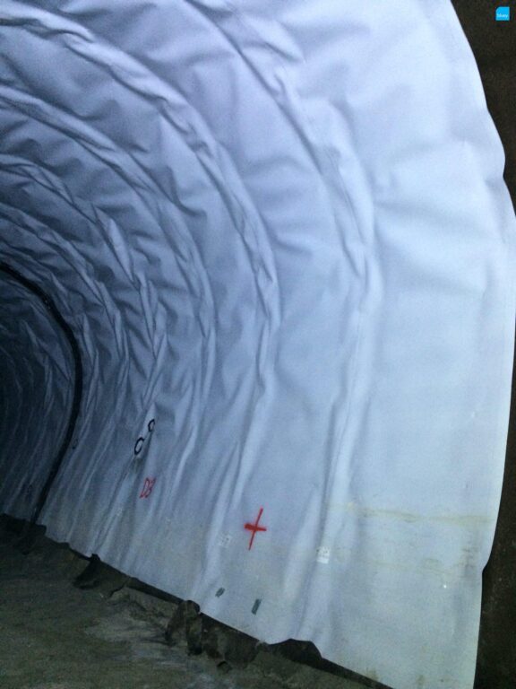 Epping to Chatswood Rail Link - Waterproofing Cross Passage with BluSeal VLDPE Tunnel Liner