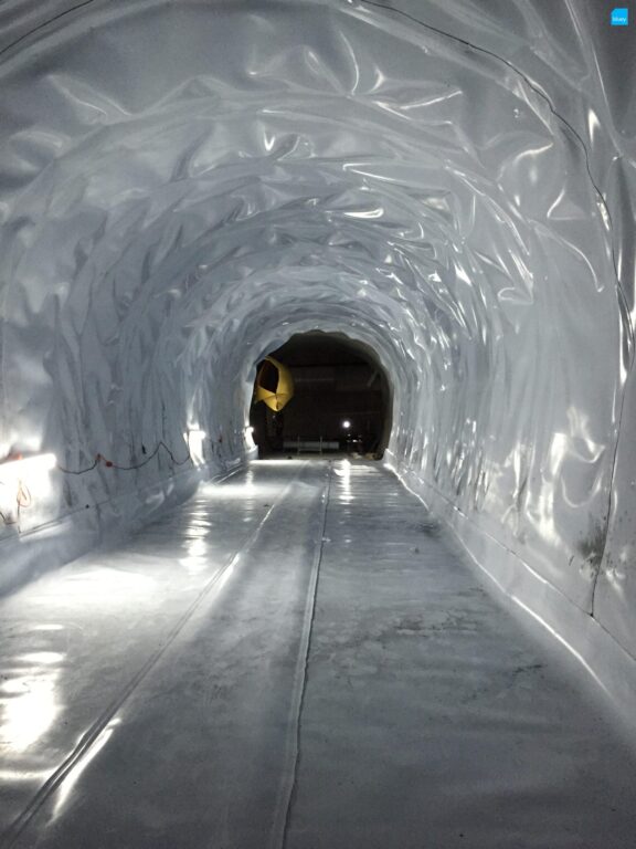 Epping to Chatswood Rail Link - Waterproofing Cross Passage with BluSeal VLDPE Tunnel Liner