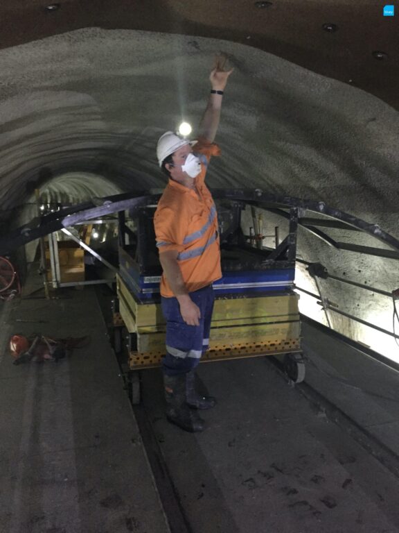 Epping to Chatswood Rail Link - Waterproofing Cross Passage with BluSeal VLDPE Tunnel Liner