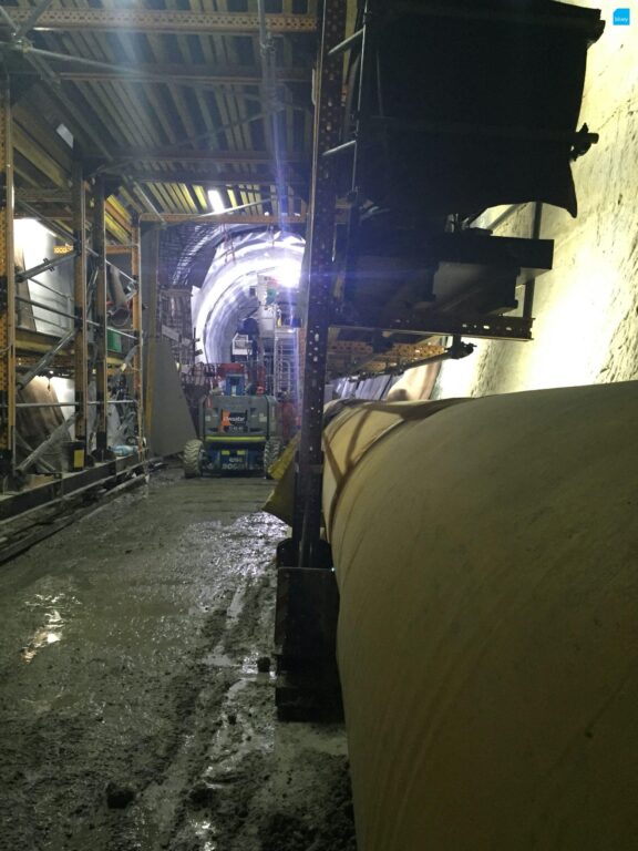 Epping to Chatswood Rail Link - Waterproofing Cross Passage with BluSeal VLDPE Tunnel Liner