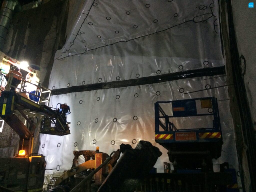 Epping to Chatswood Rail Link - Waterproofing Cross Passage with BluSeal VLDPE Tunnel Liner