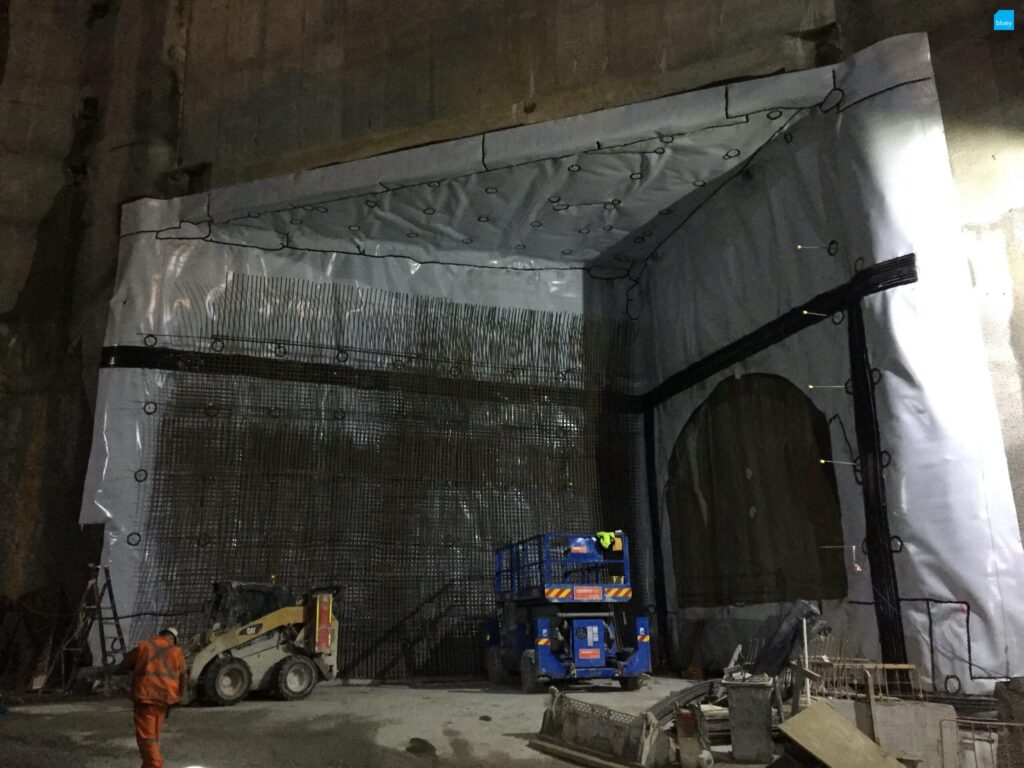 Epping to Chatswood Rail Link - Waterproofing Cross Passage with BluSeal VLDPE Tunnel Liner