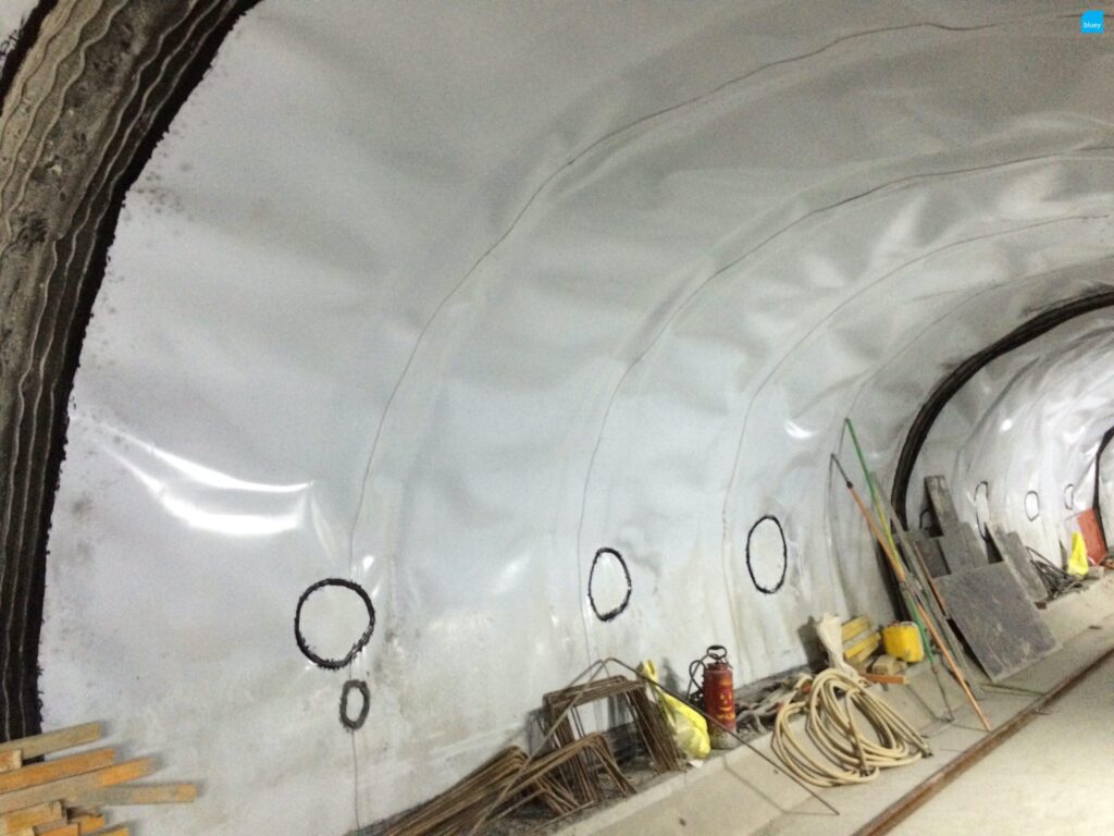 Epping to Chatswood Rail Link - Waterproofing Cross Passage with BluSeal VLDPE Tunnel Liner