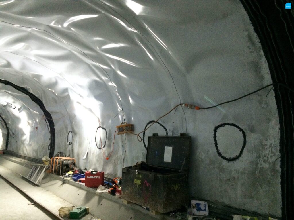 Epping to Chatswood Rail Link - Waterproofing Cross Passage with BluSeal VLDPE Tunnel Liner