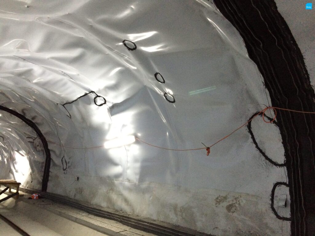 Epping to Chatswood Rail Link - Waterproofing Cross Passage with BluSeal VLDPE Tunnel Liner