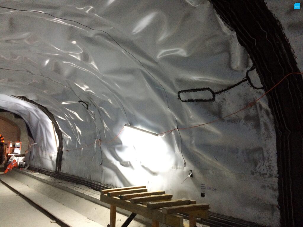 Epping to Chatswood Rail Link - Waterproofing Cross Passage with BluSeal VLDPE Tunnel Liner