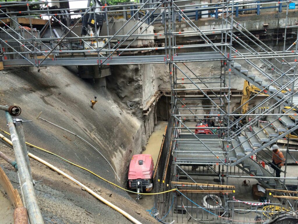 BluSeal VLDPE Tunnel Liner membrane installed at Wynyard Walk