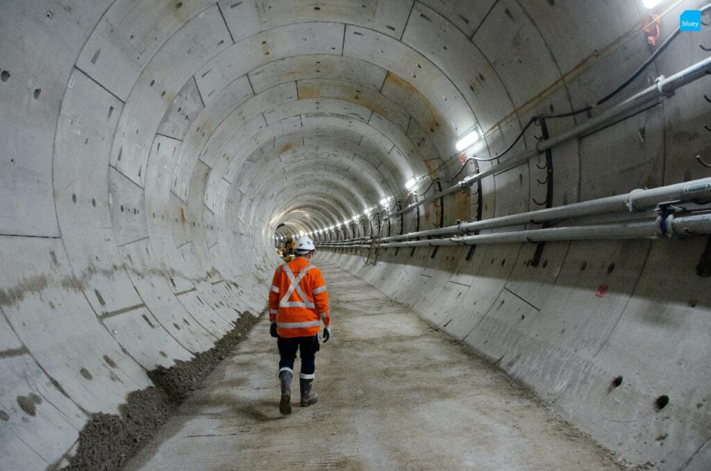 Epping to Chatswood Rail Link - Waterproofing Cross Passage with BluSeal VLDPE Tunnel Liner