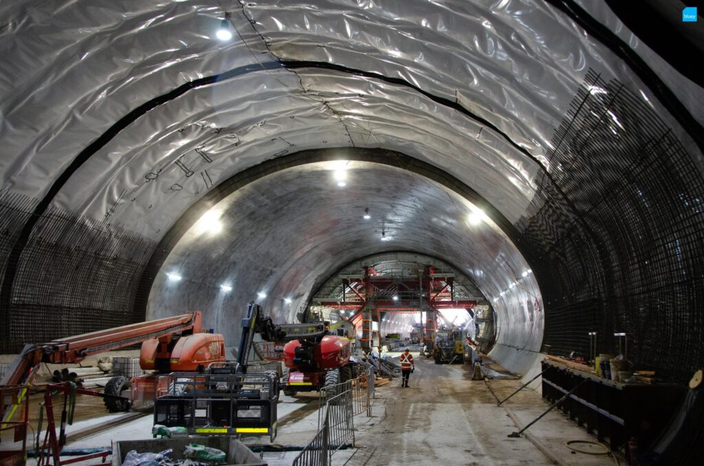 Epping to Chatswood Rail Link - Waterproofing Cross Passage with BluSeal VLDPE Tunnel Liner