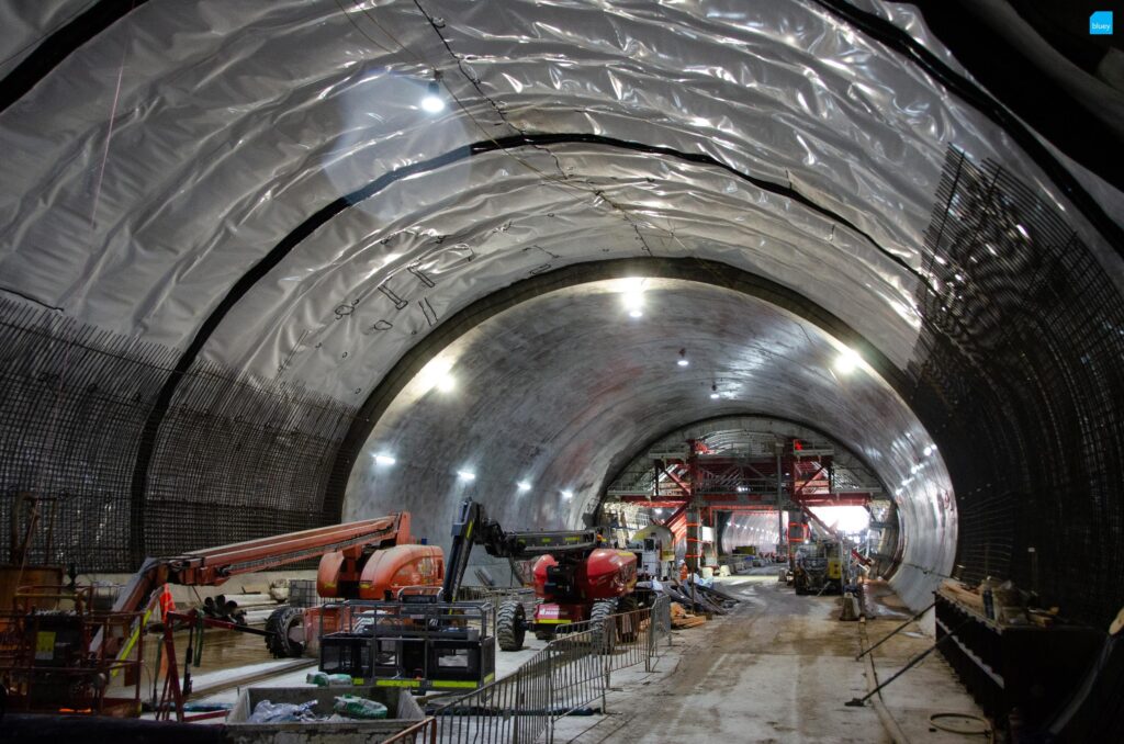 Epping to Chatswood Rail Link - Waterproofing Cross Passage with BluSeal VLDPE Tunnel Liner