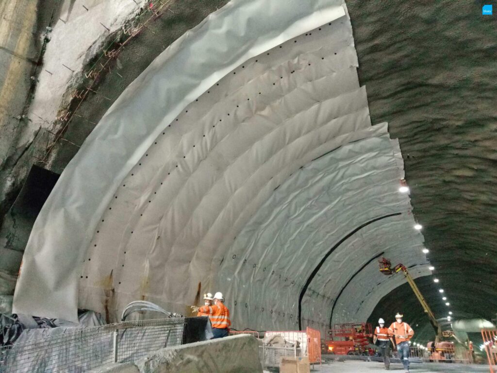 Cavern Lining with BluSeal VLDPE Tunnel Liner