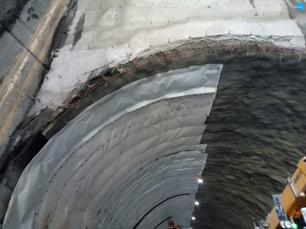 Cavern Lining with BluSeal VLDPE Tunnel Liner