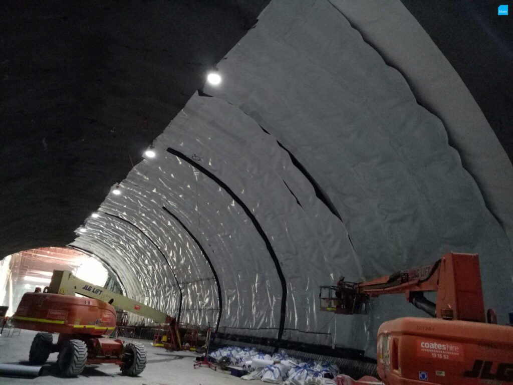 Cavern Lining with BluSeal VLDPE Tunnel Liner