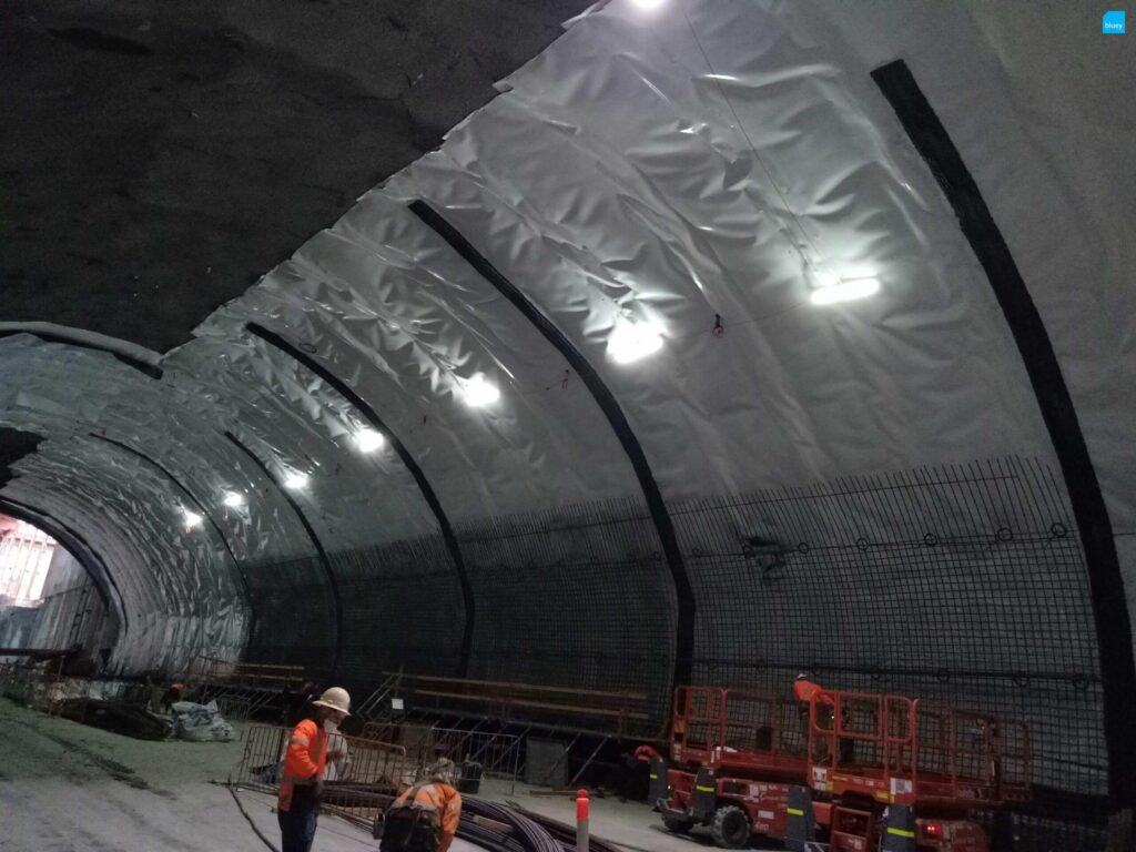 Cavern Lining with BluSeal VLDPE Tunnel Liner