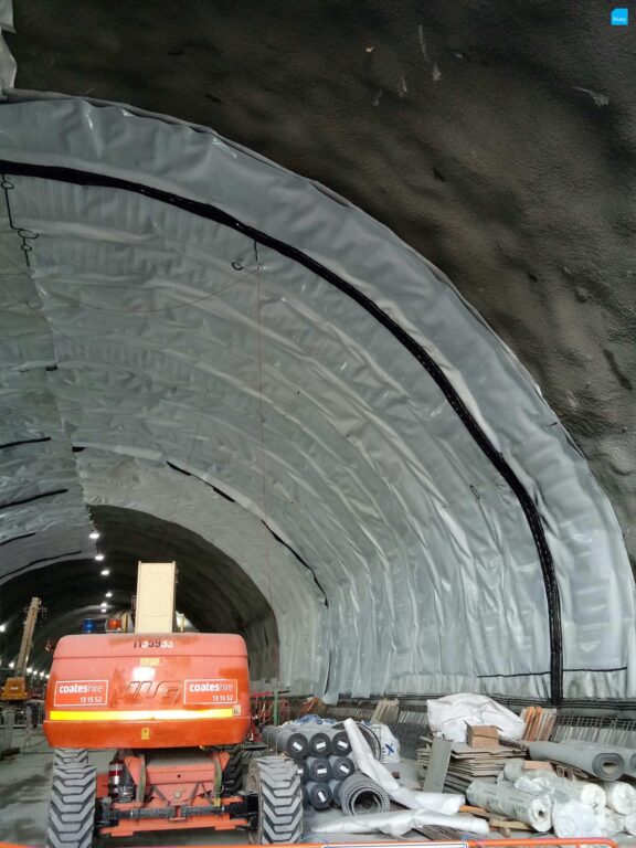 Cavern Lining with BluSeal VLDPE Tunnel Liner