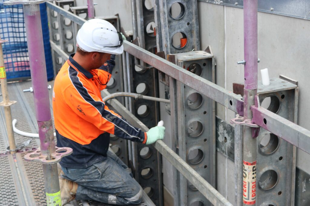 Precast panel grouting with our thixotropic grout - BluCem HS400