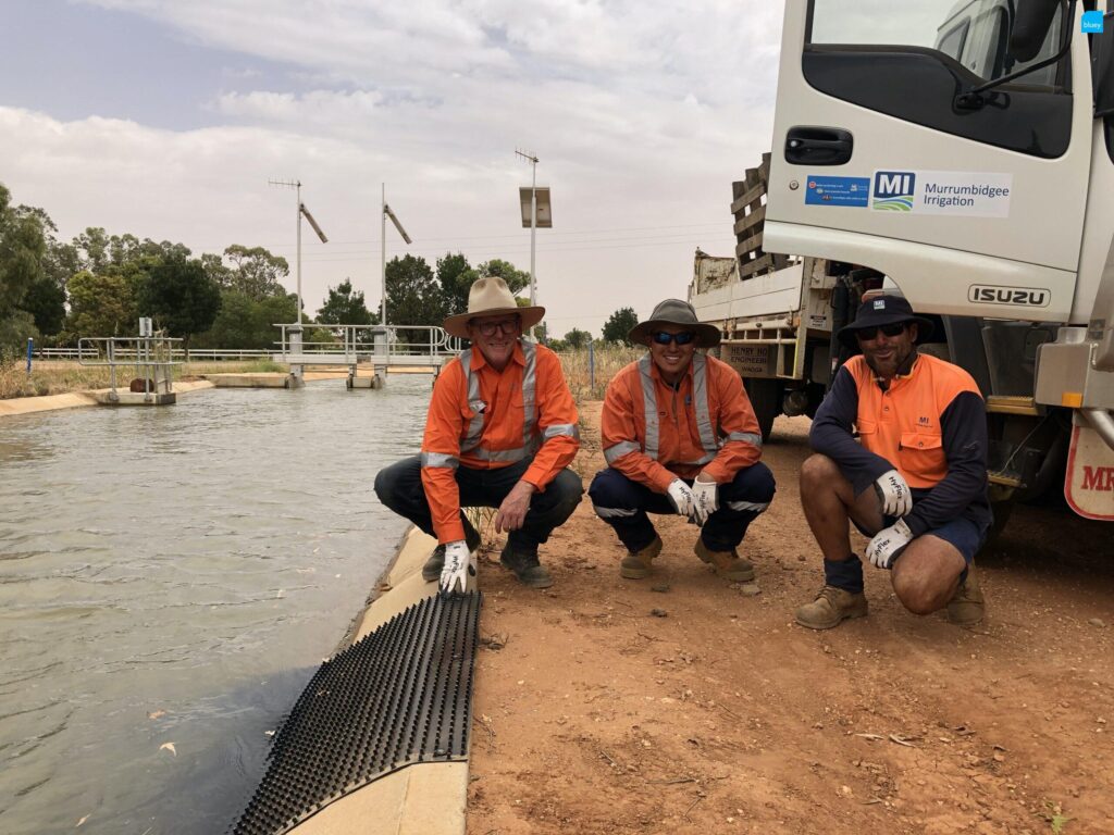 BluSeal AKS used as matting to help animals escape irrigation channels