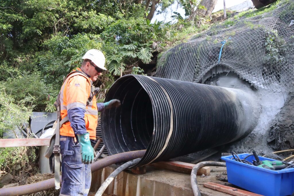 Culvert Grouting using Ready Mix Concrete Agitators