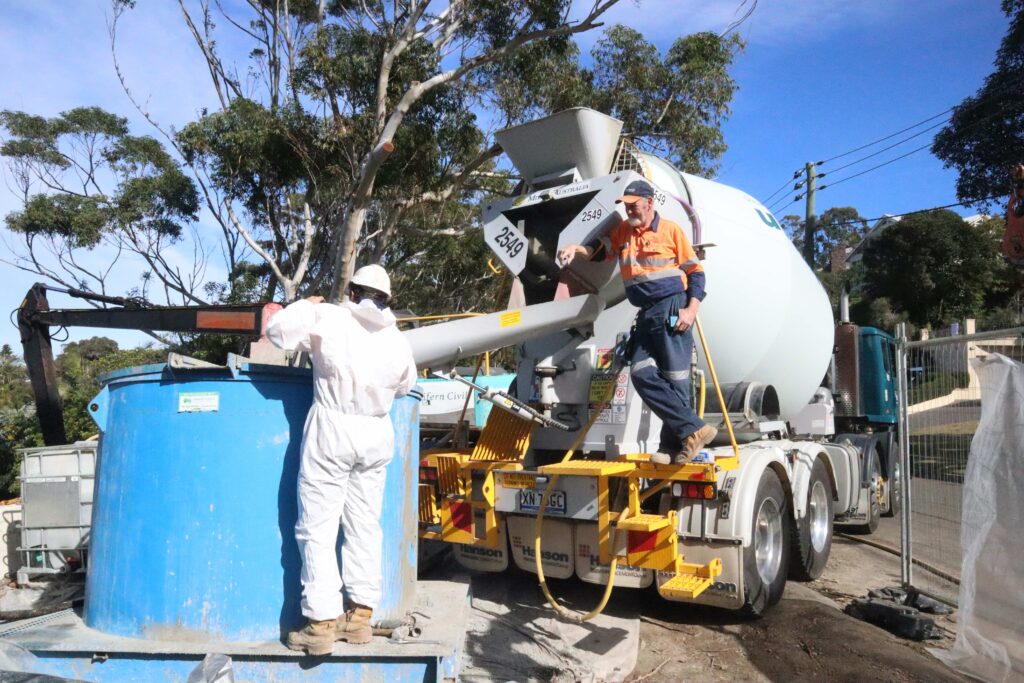 Culvert Grouting using Ready Mix Concrete Agitators