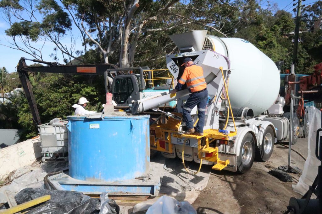 Culvert Grouting using Ready Mix Concrete Agitators