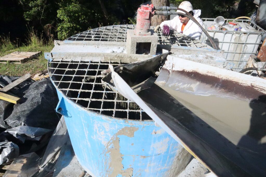 Culvert Grouting using Ready Mix Concrete Agitators