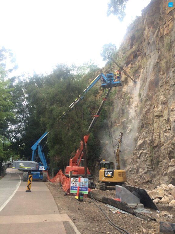 Cliff Stabilisation Works Using BluGeo GRP60