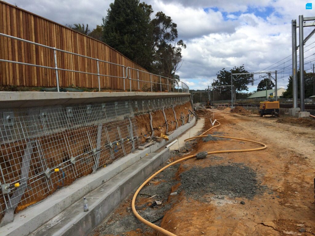 Retaining Wall Stabilisation with BluGeo GRP60