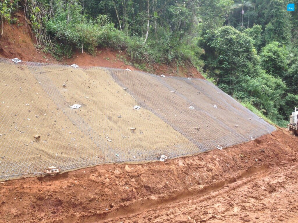 Slope Stabilisation using BluGeo GRP60